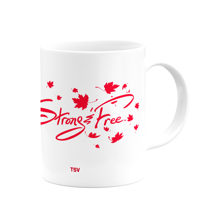 Tasse en céramique sublimée « Fort et libre » de 11 oz