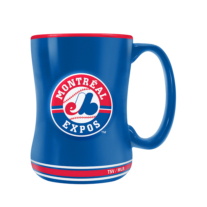 Tasse sculptée avec écusson de l'équipe des Expos de Montréal de la MLB (14 oz)