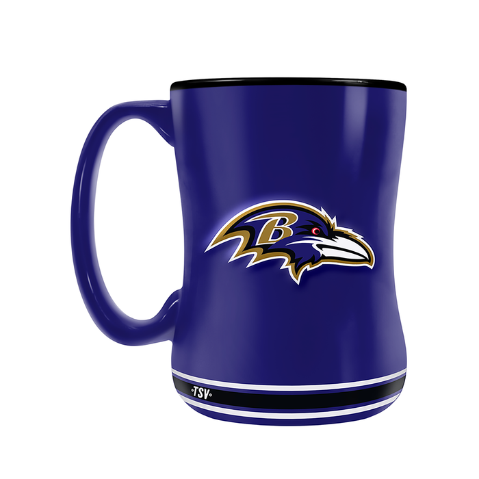 Baltimore Ravens Team Crest Sculpted Mug (14 oz)