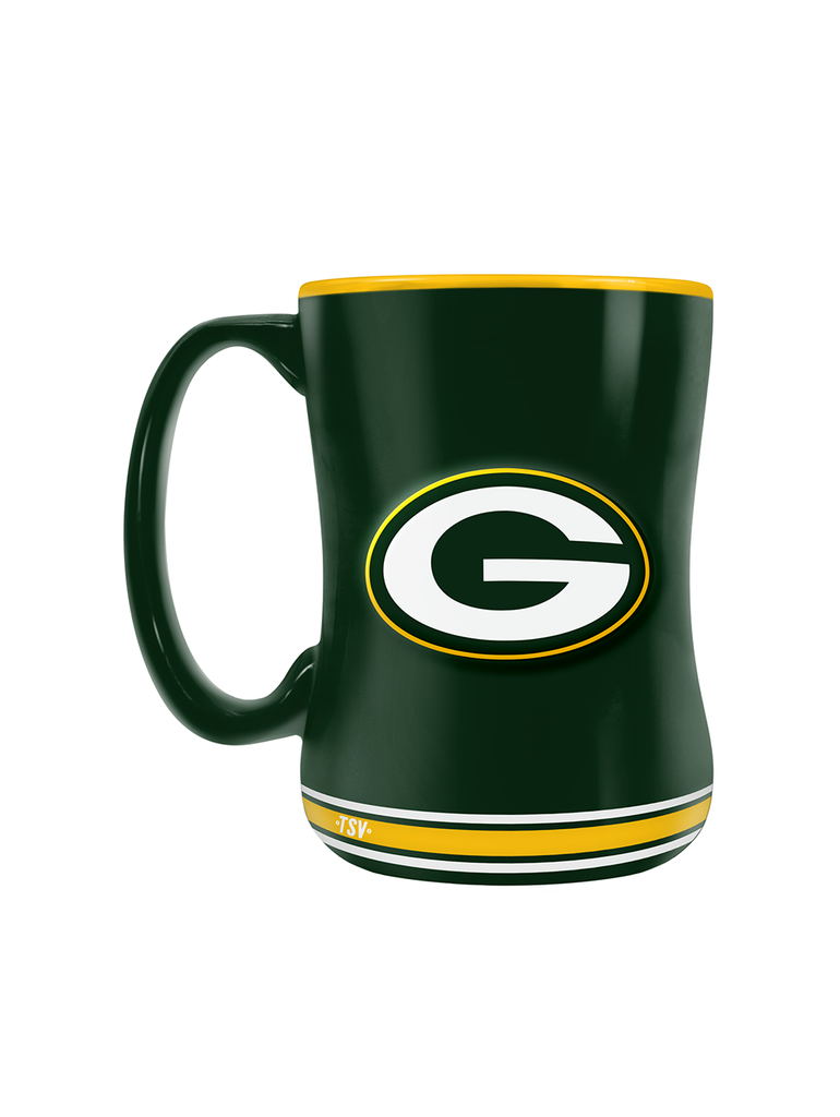 Green Bay Packers Team Crest Sculpted Mug (14 oz)
