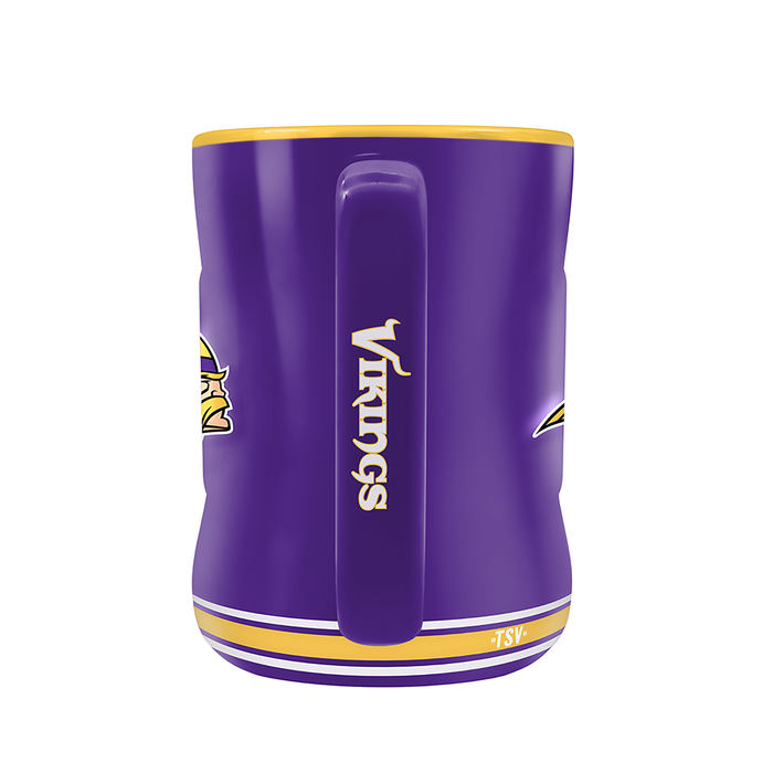 Tasse sculptée avec écusson de l'équipe NFL des Vikings du Minnesota (14 oz)