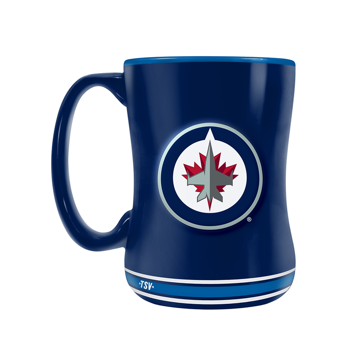 Winnipeg Jets Team Crest Sculpted Mug (14 oz)