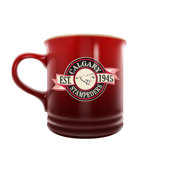CFL Calgary Stampeders 14 oz Stoneware Mug Banner Design