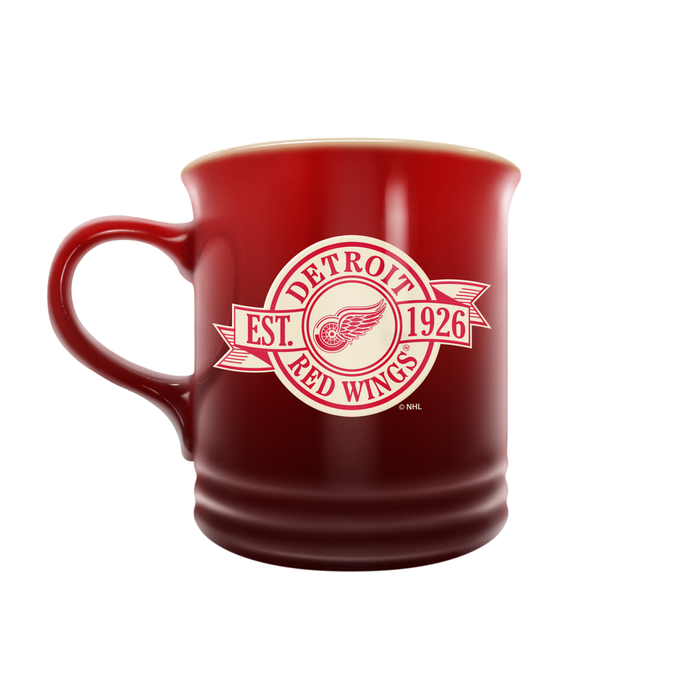 Tasse en grès de 14 oz des Red Wings de Detroit de la LNH, motif bannière