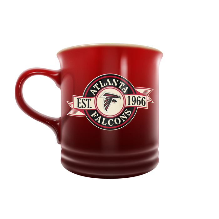 Tasse en grès NFL Atlanta Falcons 14 oz avec motif de bannière