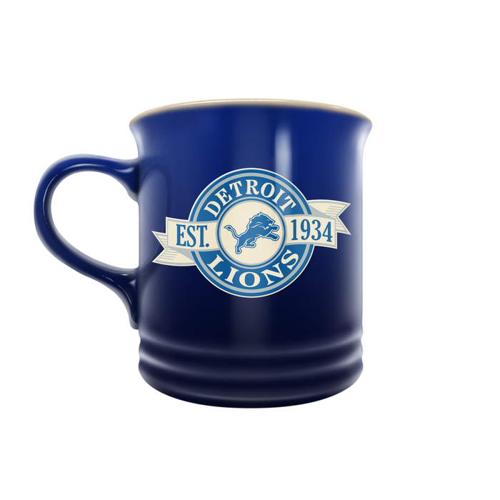 Tasse en grès NFL Detroit Lions 14 oz avec motif de bannière