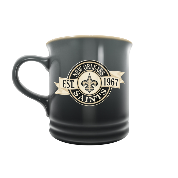 Tasse en grès NFL New Orleans Saints 14 oz avec bannière