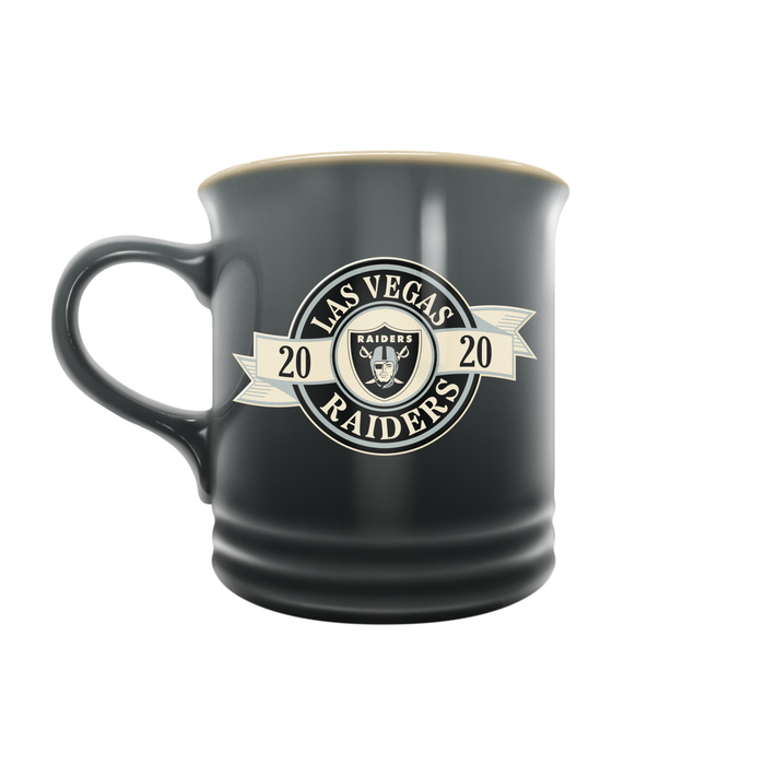 Tasse en grès NFL Las Vegas Raiders 14 oz avec bannière