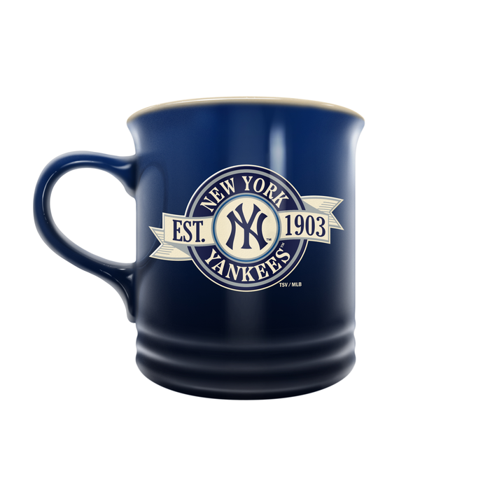 MLB New York Yankees 14 oz Stoneware Mug Banner Design