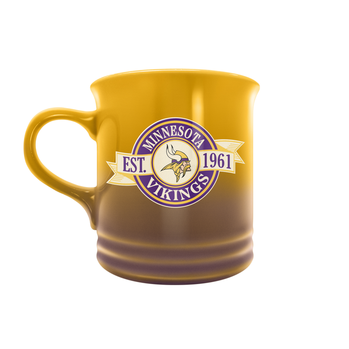 Tasse en grès NFL Minnesota Vikings 14 oz avec motif de bannière