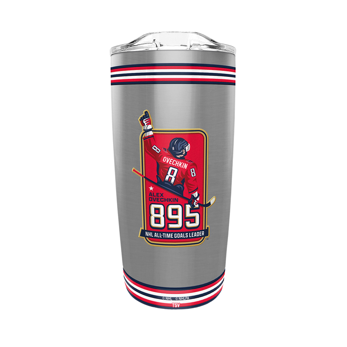 NHLPA Alex Ovechkin Washington Capitals 895 All-Time Goals Leader 20oz Stainless Steel Tumbler