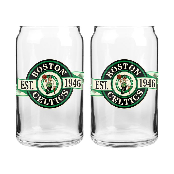 NBA Boston Celtics 16 oz Can Glass Banner Design