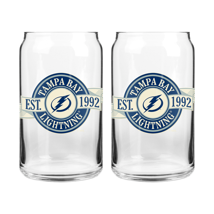 NHL Tampa Bay Lightning 16 oz Can Glass Banner Design