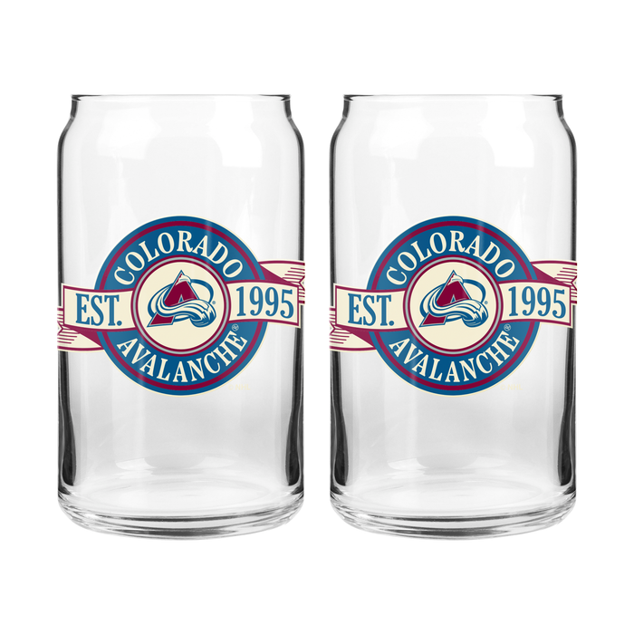 NHL Colorado Avalanche 16 oz Can Glass Banner Design