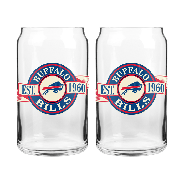 NFL Buffalo Bills 16 oz Can Glass Banner Design