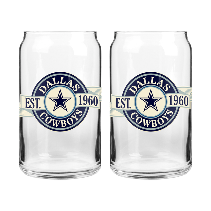 NFL Dallas Cowboys 16 oz Can Glass Banner Design