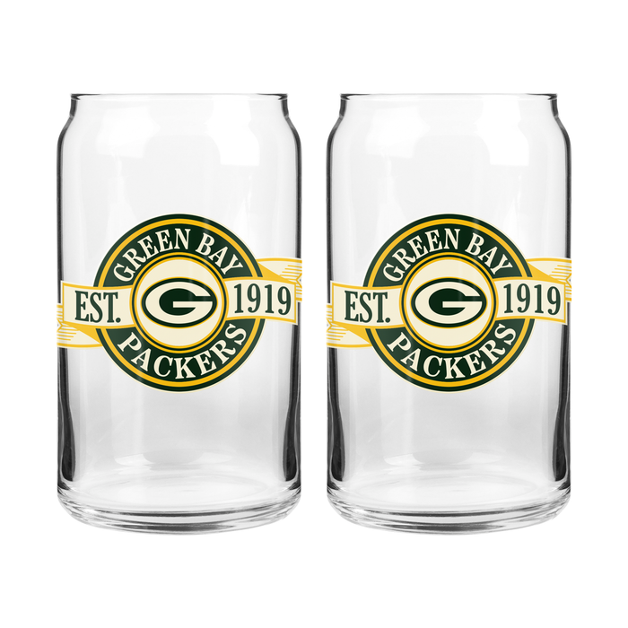 NFL Green Bay Packers 16 oz Can Glass Banner Design