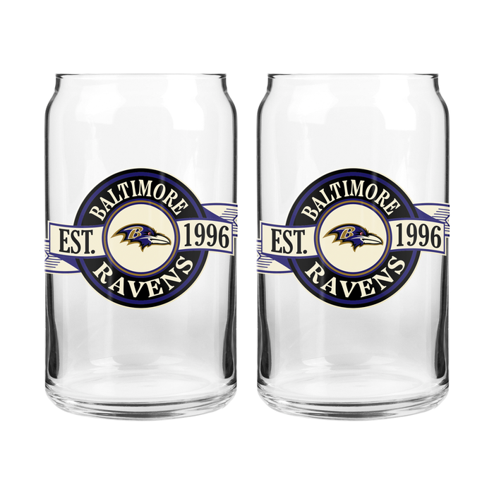NFL Baltimore Ravens 16 oz Can Glass Banner Design