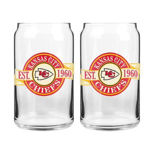 NFL Kansas City Chiefs 16 oz Clear Banner Design
