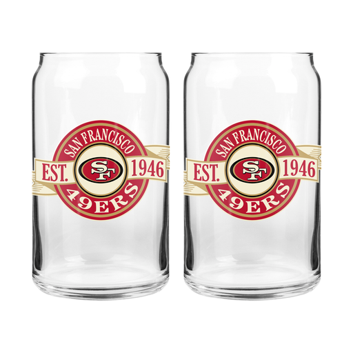 NFL San Francisco 49ers 16 oz Clear Banner Design