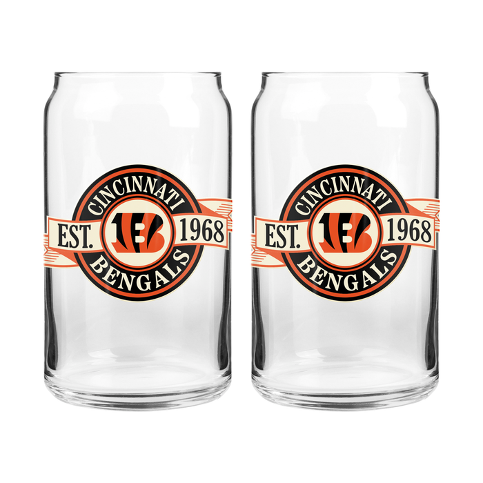NFL Cincinnati Bengals 16 oz Can Glass Banner Design