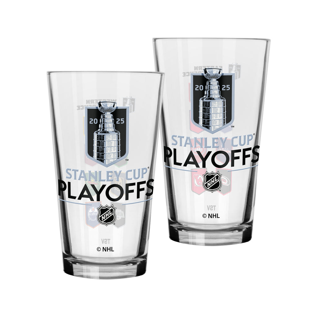 NHL 2025 Stanley Cup Playoffs East & West Conference Match-Ups (16oz 2-Piece Set)