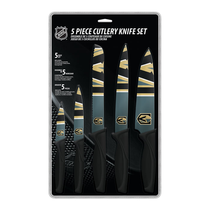 Ensemble de 5 couteaux de cuisine des Golden Knights de Vegas de la LNH