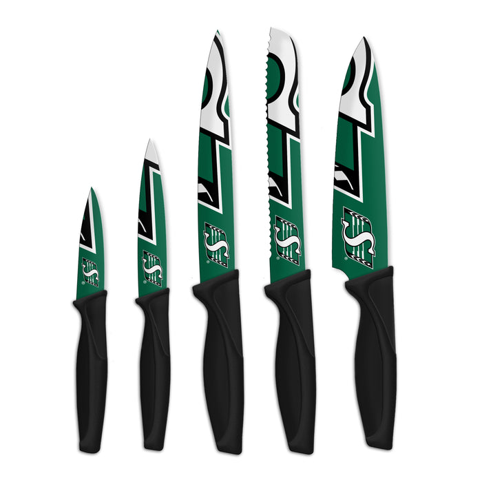 CFL Saskatchewan Roughriders 5-pc Kitchen Knives