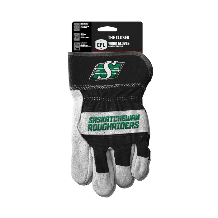 Gants de travail Closer des Roughriders de la Saskatchewan de la LCF