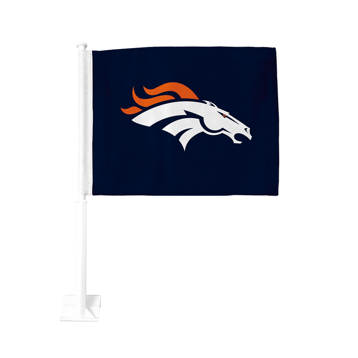 Drapeau de voiture double face NFL Denver Broncos 11x15