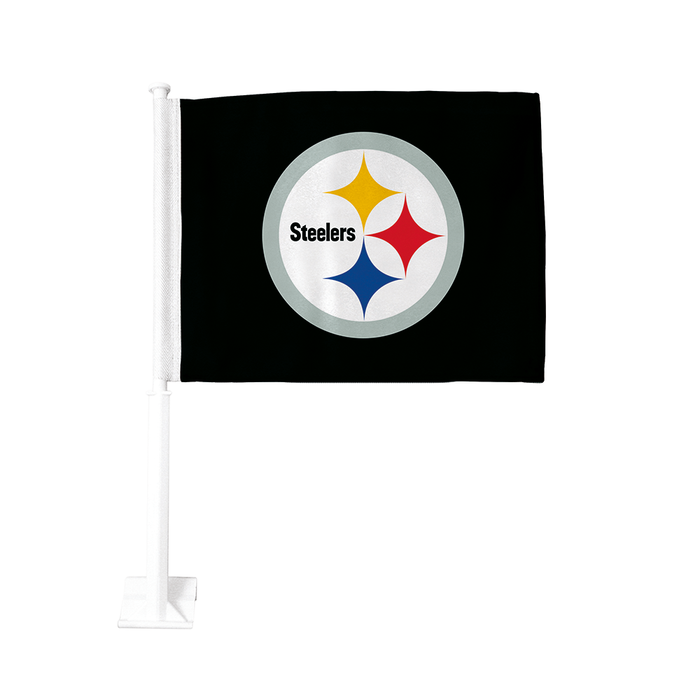 Drapeau de voiture double face NFL Pittsburgh Steelers 11x15