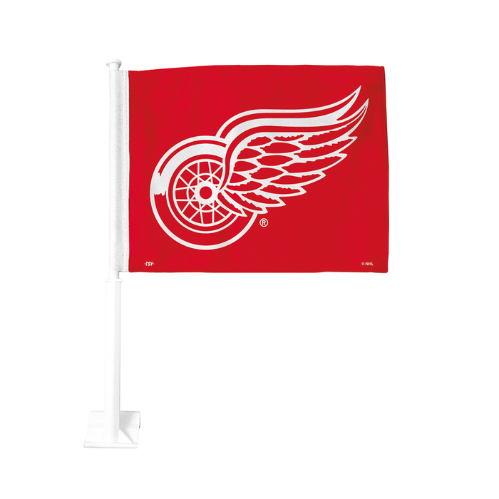 Drapeau de voiture double face 11 x 15 pouces des Red Wings de Détroit de la LNH