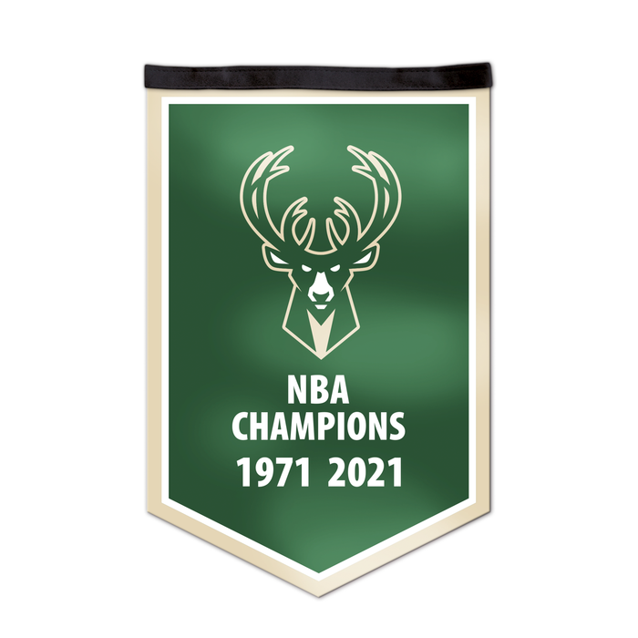 NBA Milwaukee Bucks 12 X 18 Victory Banner