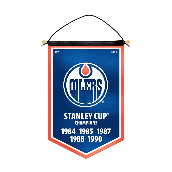 Bannière de la victoire des Oilers d'Edmonton de la LNH (12 x 18)