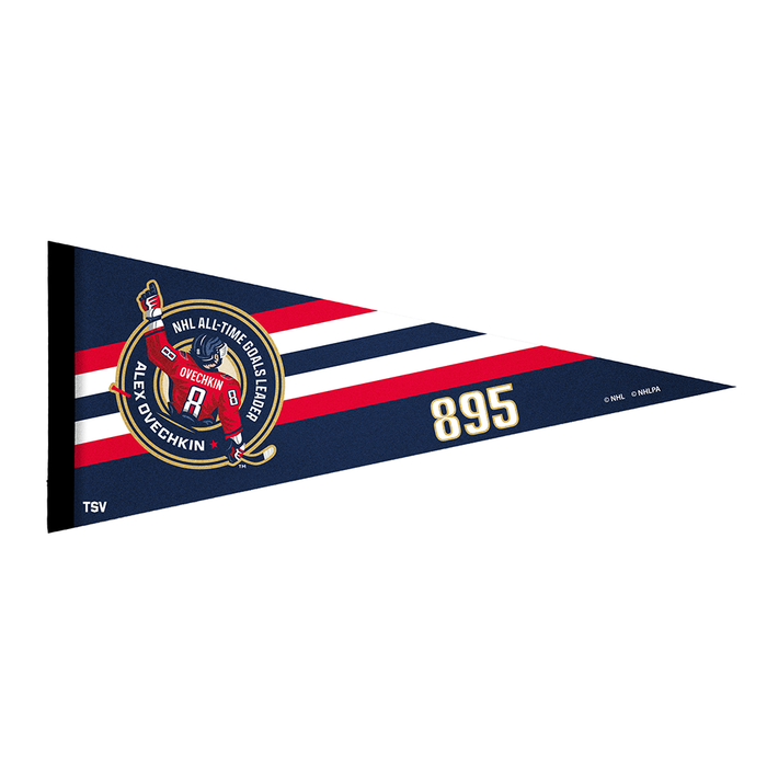 NHLPA Alex Ovechkin Washington Capitals 895 All-Time Goals Leader Collectors Pennant
