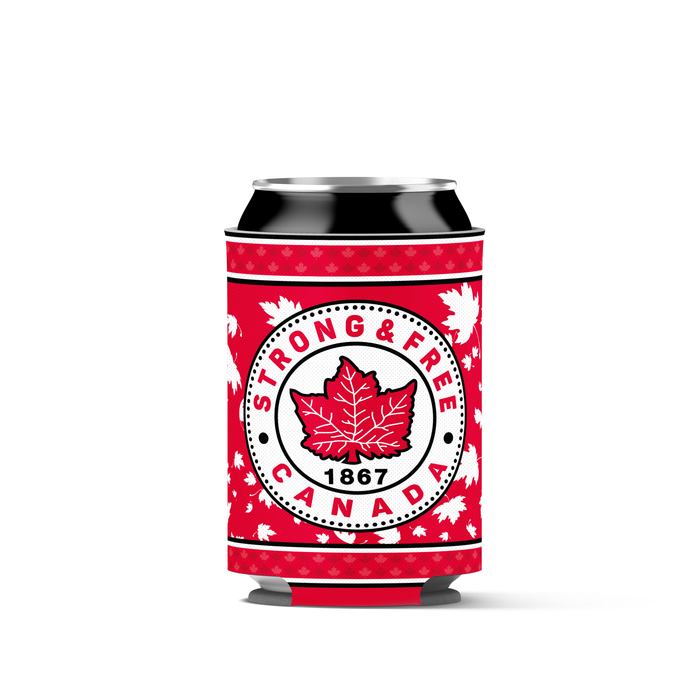 Strong and Free Canada Reversible Can Cooler