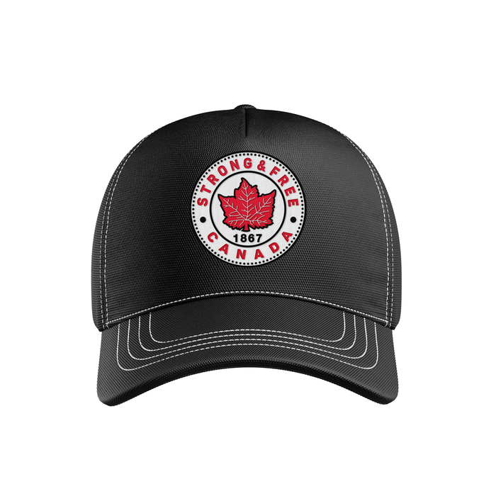 Strong and Free Canada Black Baseball Cap