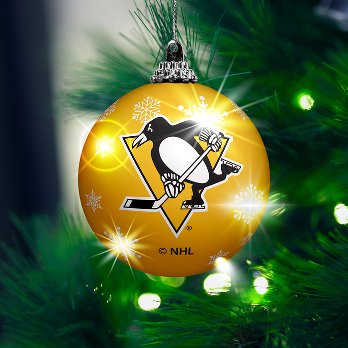 Lot de 2 décorations lumineuses des Penguins de Pittsburgh de la LNH