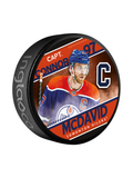 NHL Captain Series Connor McDavid Edmonton Oilers Souvenir Hockey Puck In Cube