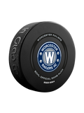 ECHL Worcester Railers 2023-24 Official Game Hockey Puck In Cube