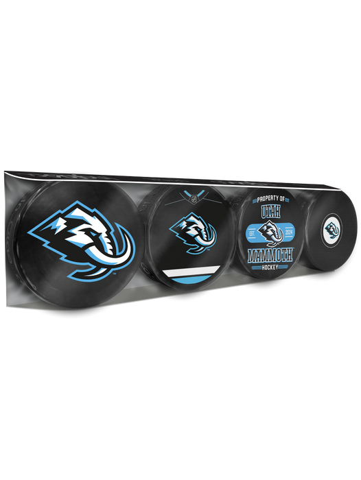 NHL Utah Mammoth Souvenir Hockey Puck Collectors 4-Pack