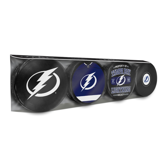 NHL Tampa Bay Lightning Souvenir Hockey Puck Collector's 4-Pack