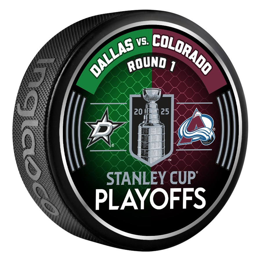 NHL 2025 Round 1 Playoffs Match-Up Dallas Stars vs Colorado Avalanche Souvenir Collector Puck