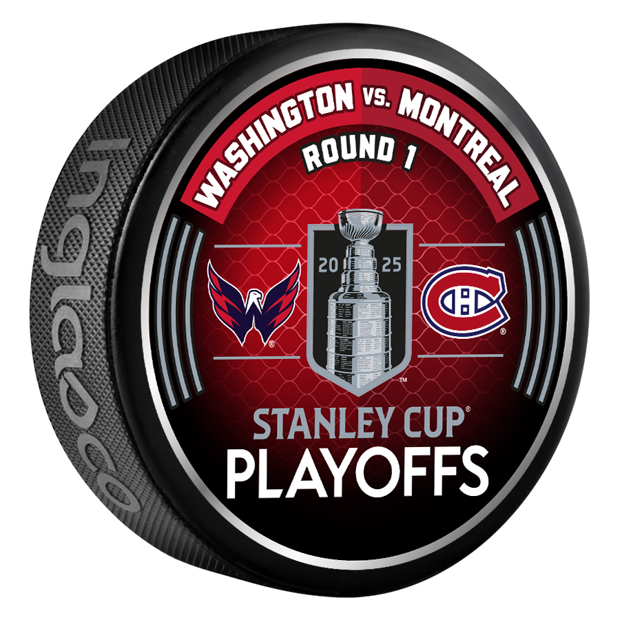 NHL 2025 Round 1 Playoffs Match-Up Washington Capitals Vs Montreal Canadiens Souvenir Collector Puck