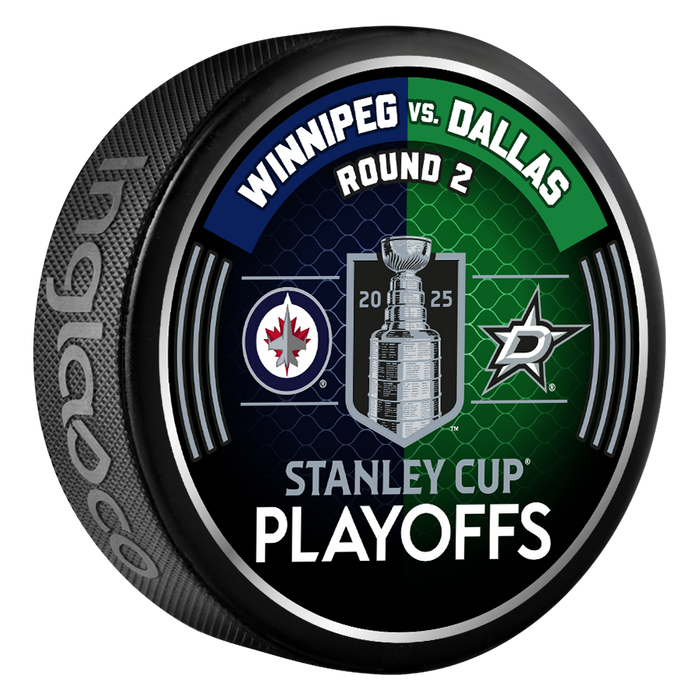 NHL 2025 Round 2 Playoffs Winnipeg Jets vs Dallas Stars Collector Puck