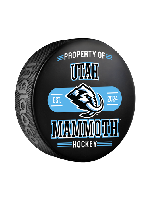 NHL Utah Mammoth Property of Logo Souvenir Collector Hockey Puck