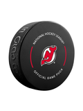 NHL New Jersey Devils 2023-24 Official Game Hockey Puck In Cube