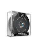 NHL San Jose Sharks 2023-24 Official Game Hockey Puck In Cube