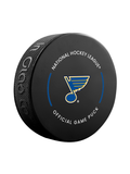 NHL St. Louis Blues 2023-24 Official Game Hockey Puck In Cube
