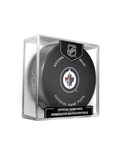 NHL Winnipeg Jets 2023-24 Official Game Hockey Puck In Cube